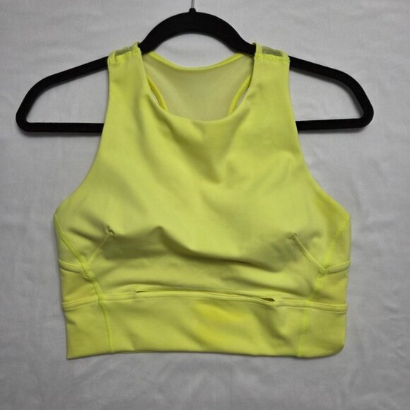 Lululemon Bright Yellow Athletic Crop Top Bra Size 8 - Picture 2 of 8